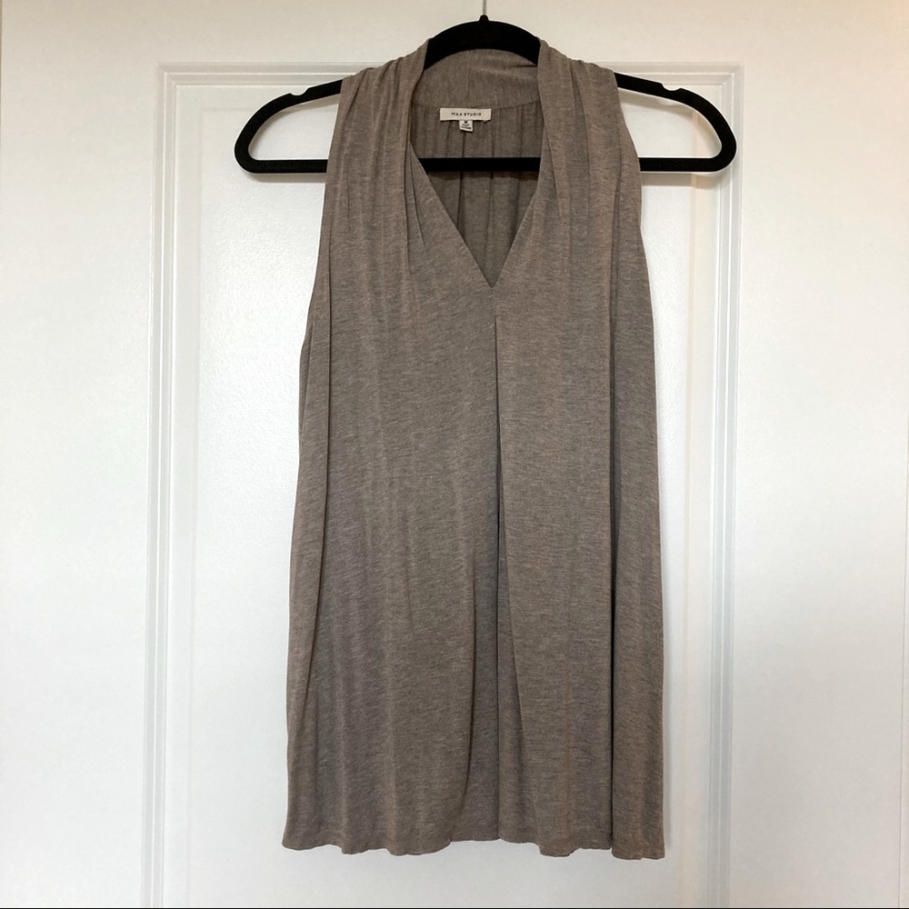 Max Studio tan draped tank size Medium